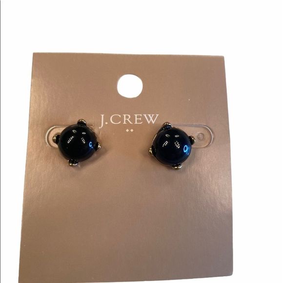 J. Crew Black Stud Earrings